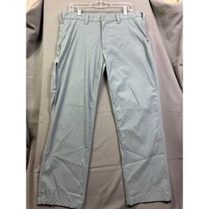 Eddie Bauer Travex Men 36x30 Gray Green Hiking Travel Pants Straight Leg Utility